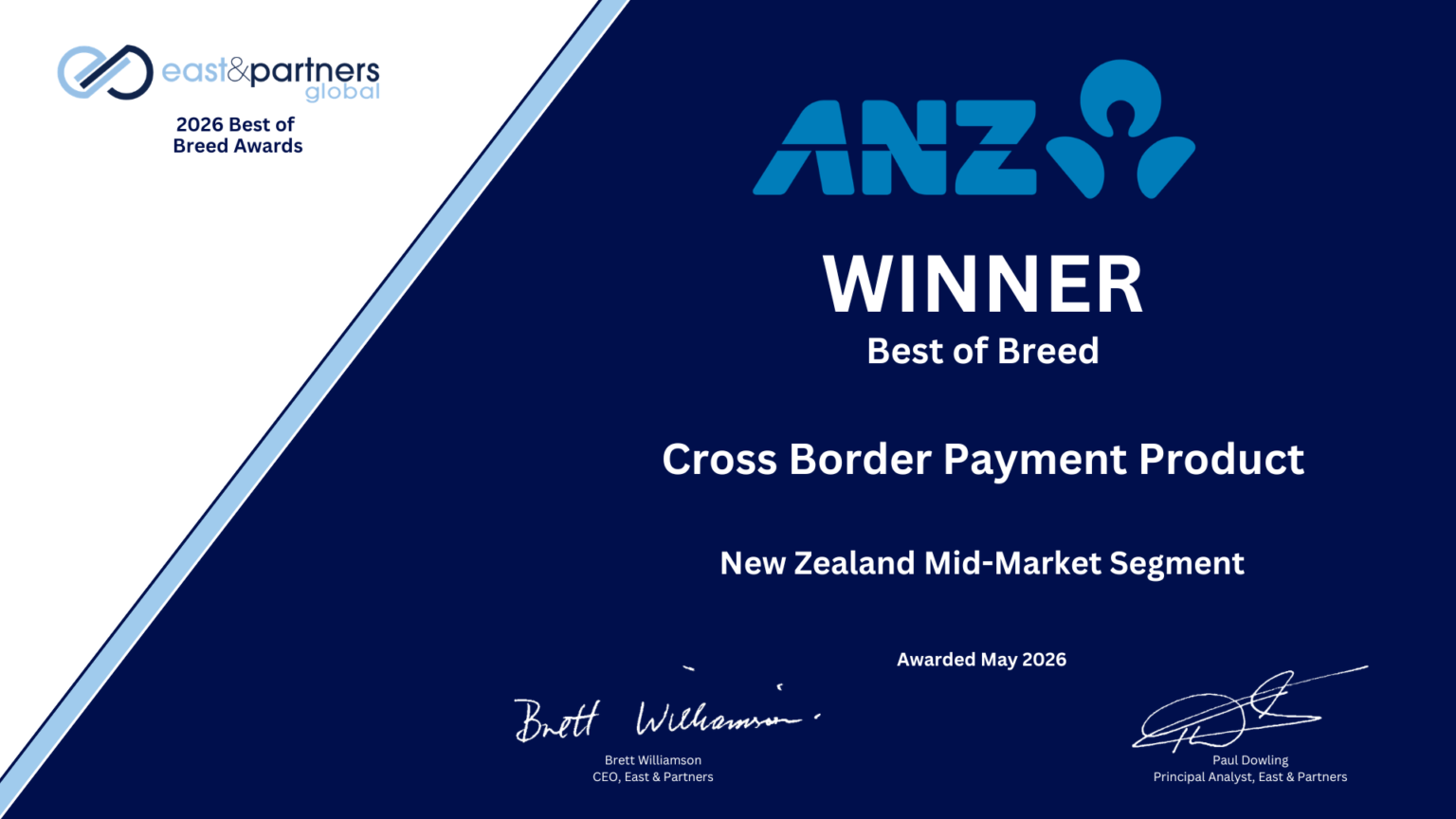 The East & Partners “Best of” Series: Best Cross Border Payment Product ...